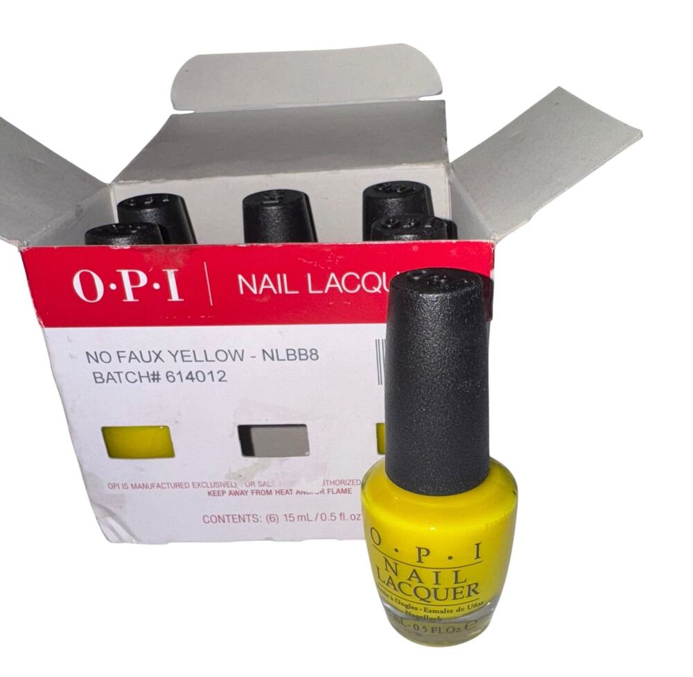 OPI No Faux Yellow Nail Polish Lot of 6 New All Same Color Bright Fun Quirky